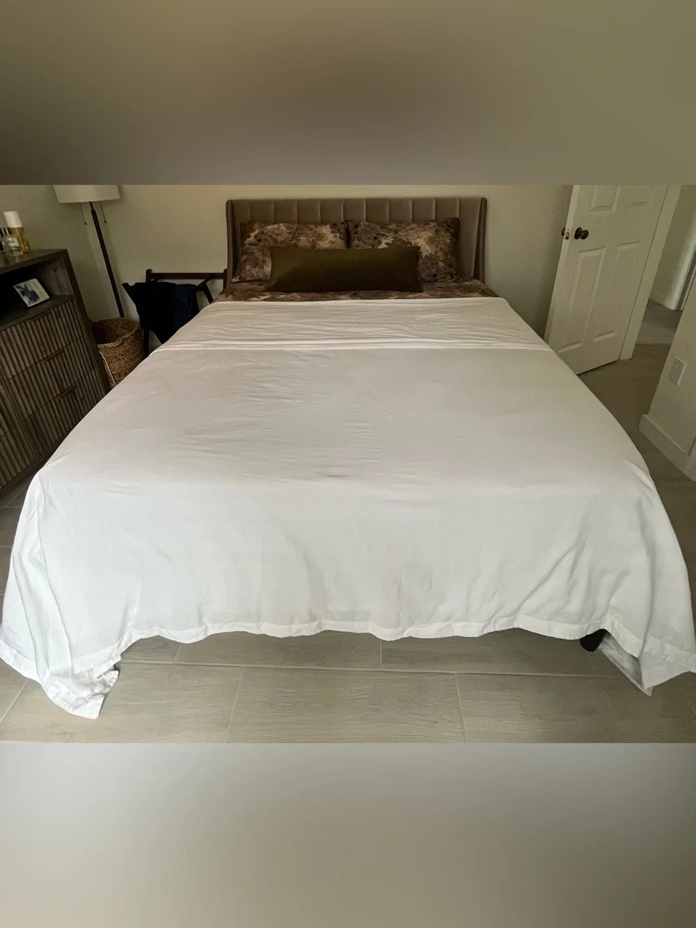 Threshold Textured Cotton Slub White Duvet Cover Set-King